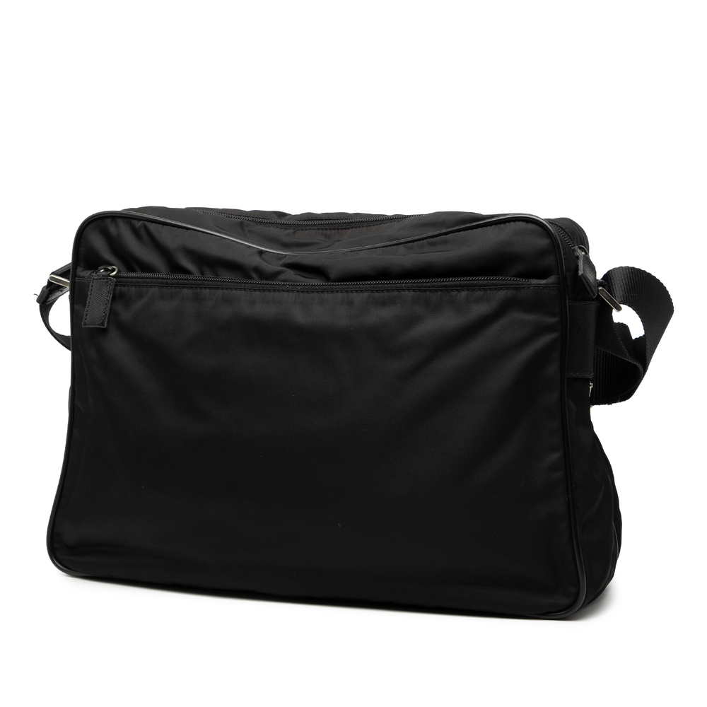 Pre-Loved Prada Saffiano Trimmed Tessuto Double Zip Crossbody - Picture 2 of 6